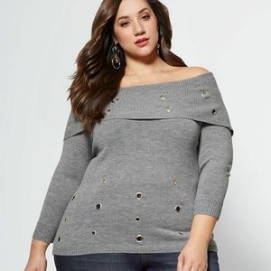 Fashion to Figure Grommet Sweater